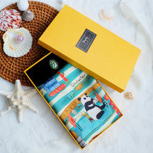 Load image into Gallery viewer, StephyDesignHK "Hong Kong Story" Hand-painted Scarf with Scarf Ring Gift Box