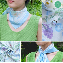 Load image into Gallery viewer, StephyDesignHK Group purchase/ Hand-painted original design scarf with scarf ring noble gift set