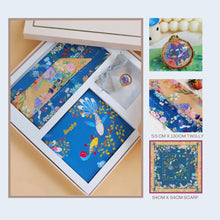 Load image into Gallery viewer, StephyDesignHK 【Square scarf + Twilly scarf + scarf ring Gift Set】 3 in 1 Set