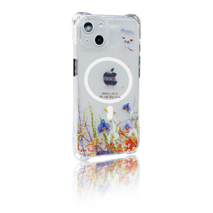 StephyDesignHK MagSafe磁吸 iPhone15 防撞直橫掛繩紫色手機殼 【客製化】