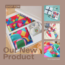 將圖片載入圖庫檢視器 StephyDesignHK 【幾何歡樂】絲巾高級禮盒套裝