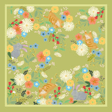 Load image into Gallery viewer, StephyDesignHK Spring apple green kitten scarf & scarf Ring gift box/ scarf/neck scarf/square scarf