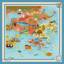 將圖片載入圖庫檢視器 StephyDesignHK 【披肩+絲巾套裝】 香港獨家插畫絲巾+手工絲巾扣