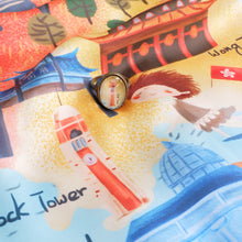 將圖片載入圖庫檢視器 StephyDesignHK 【香港禮盒手信】客製化禮物香港 山嶼海手繪大方巾/ 配絲巾扣禮盒