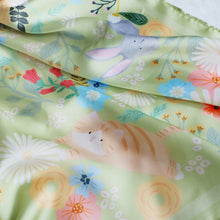 Load image into Gallery viewer, StephyDesignHK Spring apple green kitten scarf & scarf Ring gift box/ scarf/neck scarf/square scarf
