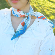 Load image into Gallery viewer, StephyDesignHK "Hong Kong Story" Hand-painted Scarf with Scarf Ring Gift Box