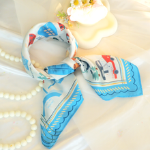 Load image into Gallery viewer, StephyDesignHK "Hong Kong Story" Hand-painted Scarf with Scarf Ring Gift Box