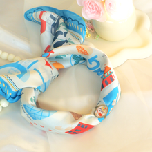 Load image into Gallery viewer, StephyDesignHK "Hong Kong Story" Hand-painted Scarf with Scarf Ring Gift Box