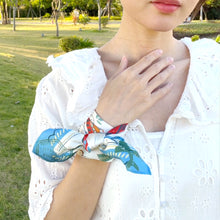 Load image into Gallery viewer, StephyDesignHK "Hong Kong Story" Hand-painted Scarf with Scarf Ring Gift Box