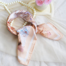 將圖片載入圖庫檢視器 StephyDesignHK 【插畫世界地圖】遊歷童話國 絲巾+ 絲巾扣 高級禮盒