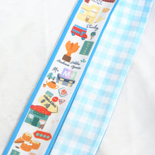 將圖片載入圖庫檢視器 【香港手繪長絲巾】 藍色 TWILLY 絲巾髮帶配絲巾扣禮盒/香港手信