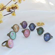 Load image into Gallery viewer, StephyDesignHK "Hong Kong Story" Hand-painted Scarf with Scarf Ring Gift Box