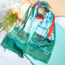 Load image into Gallery viewer, StephyDesignHK "Hong Kong story" silk scarf with scarf ring gift box