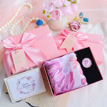 將圖片載入圖庫檢視器 StephyDesignHK【粉紫絲巾禮盒】配三環絲巾扣套裝 | 紫色水母絲巾扣配大小絲巾