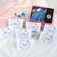 將圖片載入圖庫檢視器 StephyDesignHK【三環絲巾扣禮盒】靈鳥花絲巾套裝 |大絲巾配手工三環絲巾扣