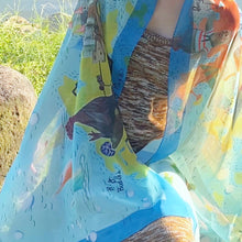 Load image into Gallery viewer, Lightweight Chiffon Scarf - Hong Kong Hand-Painted Long Scarf / Gift Box with Elegant Triple Ring