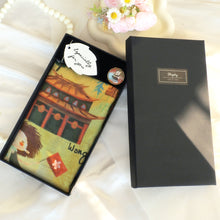 Load image into Gallery viewer, Lightweight Chiffon Scarf - Hong Kong Hand-Painted Long Scarf / Gift Box with Elegant Triple Ring