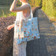 Load image into Gallery viewer, StephyDesignHK "Plush Canvas Tote Bag | Hong Kong Tote Bag"