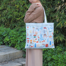 Load image into Gallery viewer, StephyDesignHK "Plush Canvas Tote Bag | Hong Kong Tote Bag"