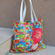 Load image into Gallery viewer, StephyDesignHK Happy Life Cotton Canvas Tote Bag