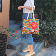 Load image into Gallery viewer, StephyDesignHK Happy Life Cotton Canvas Tote Bag