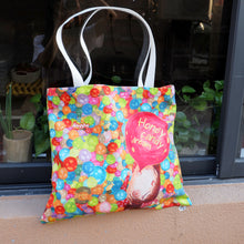 Load image into Gallery viewer, StephyDesignHK Happy Life Cotton Canvas Tote Bag