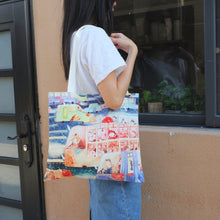 Load image into Gallery viewer, StephyDesignHK A rainy day Printed Tote Bag