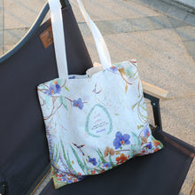 Load image into Gallery viewer, StephyDesignHK Elegant Orchid White cotton Tote bag