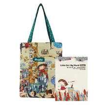 將圖片載入圖庫檢視器 StephyDesignHK "舞会"手繪畫風拉鍊帆布袋/購物袋/環保提袋/ 文青帆布袋 - stephydesignhk