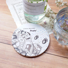 Load image into Gallery viewer, StephyDesignHK childhood childlike fresh literature and art ceramic absorbent coaster / can be customized