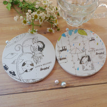 Load image into Gallery viewer, StephyDesignHK childhood childlike fresh literature and art ceramic absorbent coaster / can be customized