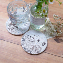 Load image into Gallery viewer, StephyDesignHK Childhood ceramic coaster /4 in gift box set / Customized gift