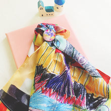 將圖片載入圖庫檢視器 【客製化絲巾禮物】 個人畫作客製絲巾 & 絲巾扣禮盒 / 母親節/ 畢業禮物