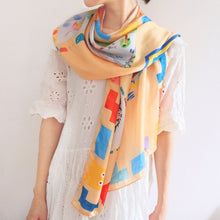 將圖片載入圖庫檢視器 【客製化絲巾禮物】 個人畫作客製絲巾 & 絲巾扣禮盒 / 母親節/ 畢業禮物