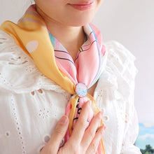 將圖片載入圖庫檢視器 【客製化絲巾禮物】 個人畫作客製絲巾 & 絲巾扣禮盒 / 母親節/ 畢業禮物