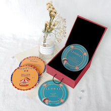 Load image into Gallery viewer, StephyDesignHK Wish good health Ceramic Coasters, Placemats / 4 Gift Box Set /Customized Gifts