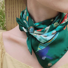 Load image into Gallery viewer, StephyDesignHK "Hong Kong story" silk scarf with scarf ring gift box