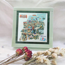 Load image into Gallery viewer, StephyDesignHK "Hong Kong story" silk scarf with scarf ring gift box