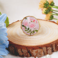 將圖片載入圖庫檢視器 香檳紅多色亞麻防曬披肩配玫瑰花絲巾扣禮盒-母親節禮盒