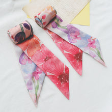 Load image into Gallery viewer, StephyDesignHK Multi-pocket Peach red Nylon shoulder tote bag with Twilly scarf