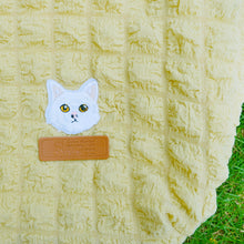 Load image into Gallery viewer, StephyDesignHK Light Yellow Cotton Candy Cloth Tote bag with Twilly / Matched with cat embroidery