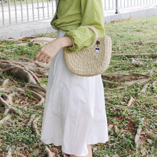 Load image into Gallery viewer, straw crossbody bag -Stephydesignhk