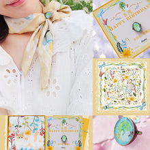 將圖片載入圖庫檢視器 StephyDesignHK 團購優惠2件起【客製化生日禮物】生日石絲巾連絲巾扣禮物套裝
