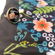Load image into Gallery viewer, StephyDesignHK Flower Garden soft Scarf with Scarf Ring Gift Box