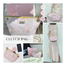 Load image into Gallery viewer, StephyDesignHK Cherry Blossom Adjustable Length Chain Canvas Crossbody Bag/Dumpling Bag