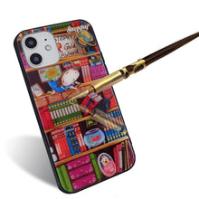 將圖片載入圖庫檢視器 StephyDesignHK  iPhone X/XsMax/XS/XR書櫃鋼化玻璃手機保護殼