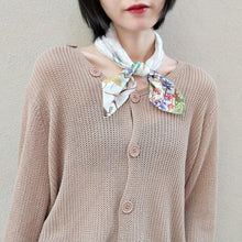 Load image into Gallery viewer, StephyDesignHK Spring Orchid soft Scarf with Scarf Ring Gift Box