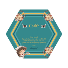 Load image into Gallery viewer, StephyDesignHK Wish good health Ceramic Coasters, Placemats / 4 Gift Box Set /Customized Gifts