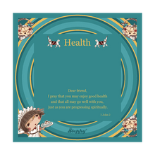 Load image into Gallery viewer, StephyDesignHK Wish good health Ceramic Coasters, Placemats / 4 Gift Box Set /Customized Gifts