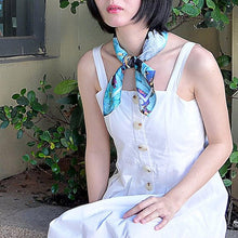 Load image into Gallery viewer, StephyDesignHK Forest Rabbit Hand-painted Scarf with Scarf Ring Gift Box